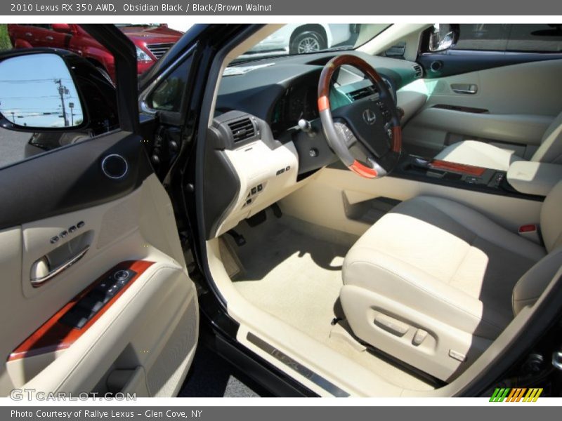 Obsidian Black / Black/Brown Walnut 2010 Lexus RX 350 AWD