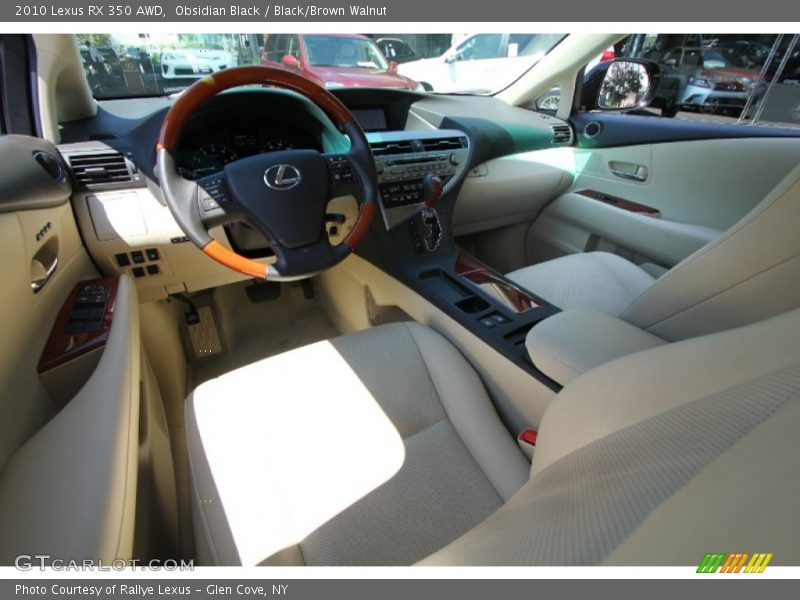 Obsidian Black / Black/Brown Walnut 2010 Lexus RX 350 AWD