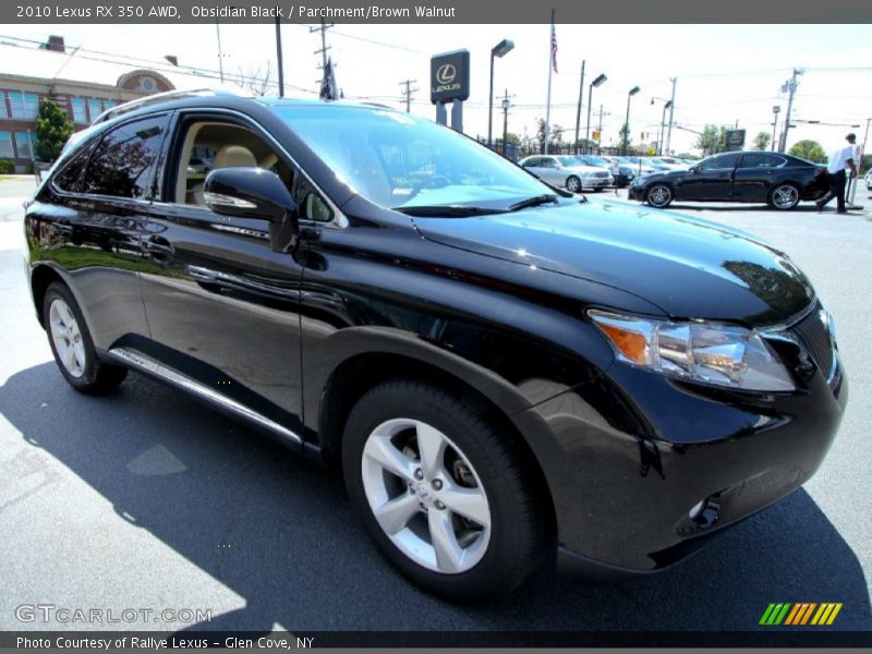Obsidian Black / Parchment/Brown Walnut 2010 Lexus RX 350 AWD