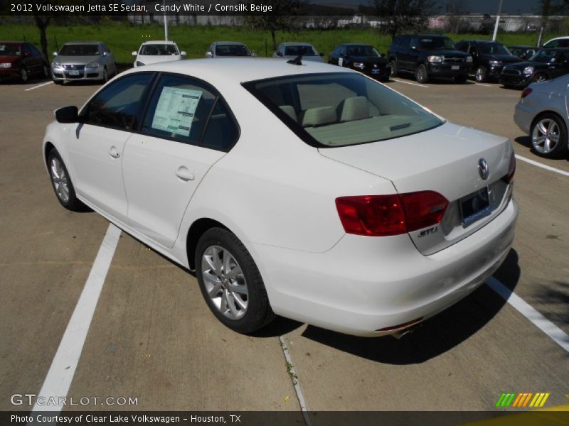 Candy White / Cornsilk Beige 2012 Volkswagen Jetta SE Sedan