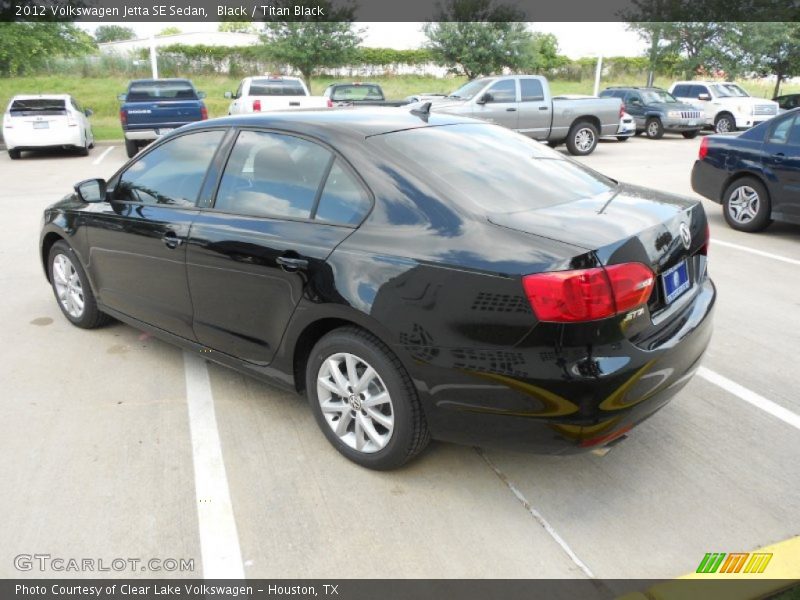 Black / Titan Black 2012 Volkswagen Jetta SE Sedan