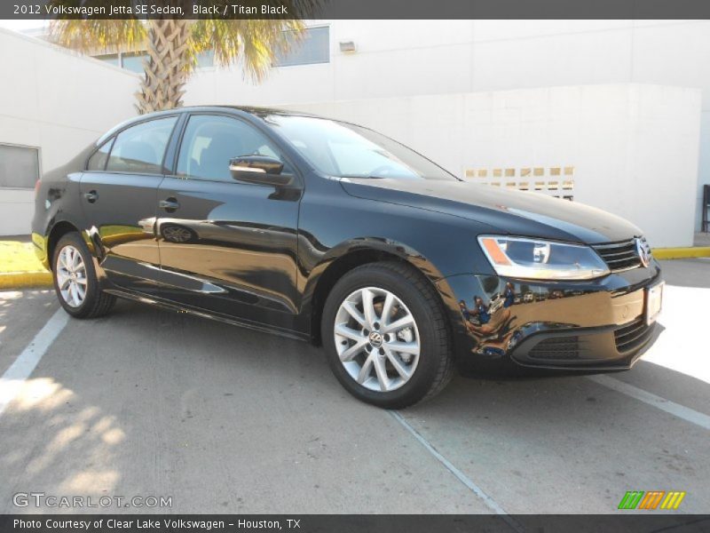 Black / Titan Black 2012 Volkswagen Jetta SE Sedan