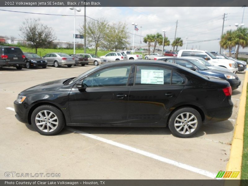 Black / Titan Black 2012 Volkswagen Jetta SE Sedan