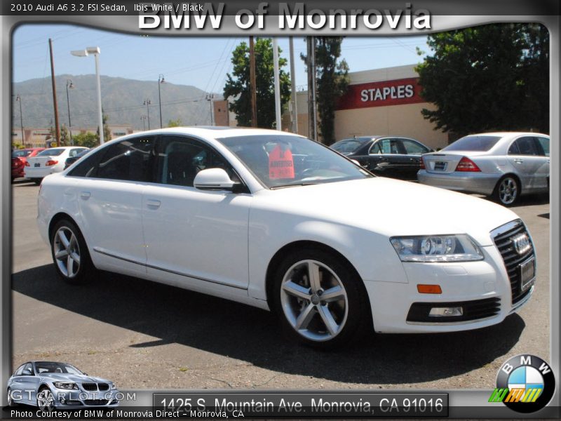 Ibis White / Black 2010 Audi A6 3.2 FSI Sedan