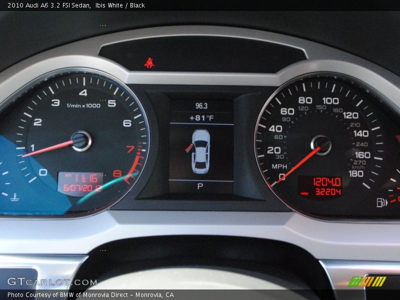 Ibis White / Black 2010 Audi A6 3.2 FSI Sedan