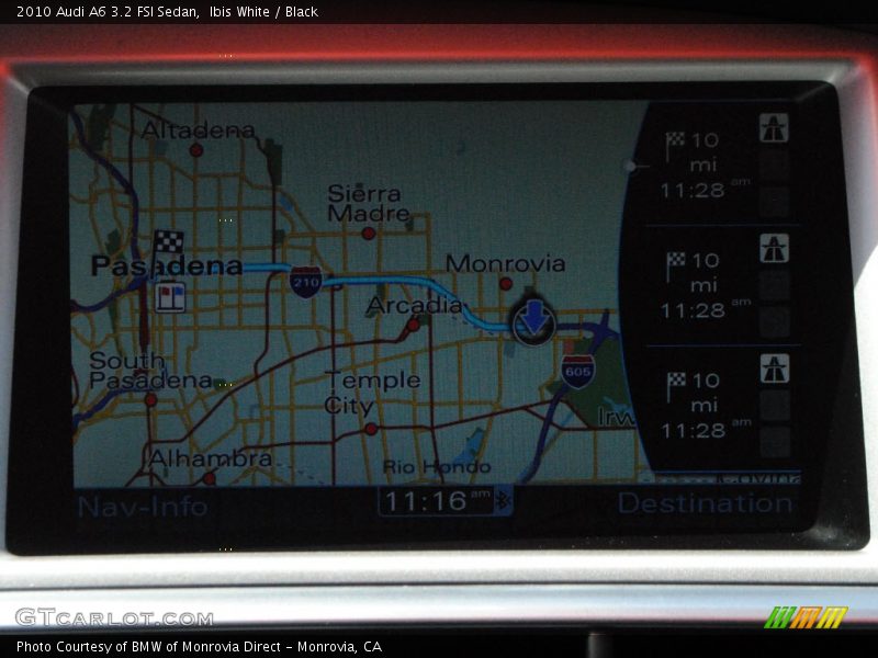 Ibis White / Black 2010 Audi A6 3.2 FSI Sedan