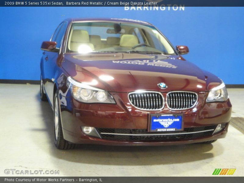 Barbera Red Metallic / Cream Beige Dakota Leather 2009 BMW 5 Series 535xi Sedan