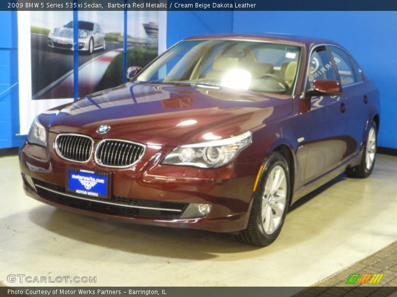 Barbera Red Metallic / Cream Beige Dakota Leather 2009 BMW 5 Series 535xi Sedan