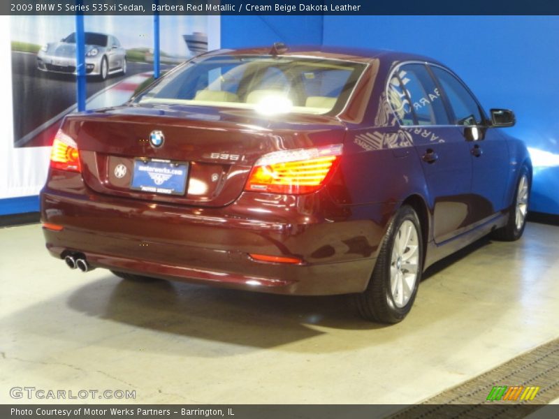 Barbera Red Metallic / Cream Beige Dakota Leather 2009 BMW 5 Series 535xi Sedan