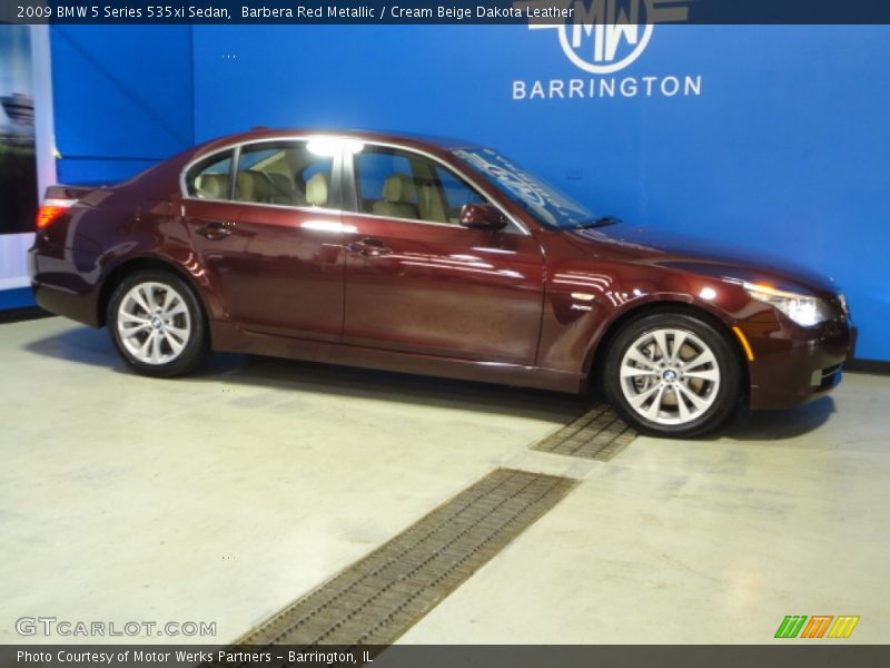 Barbera Red Metallic / Cream Beige Dakota Leather 2009 BMW 5 Series 535xi Sedan