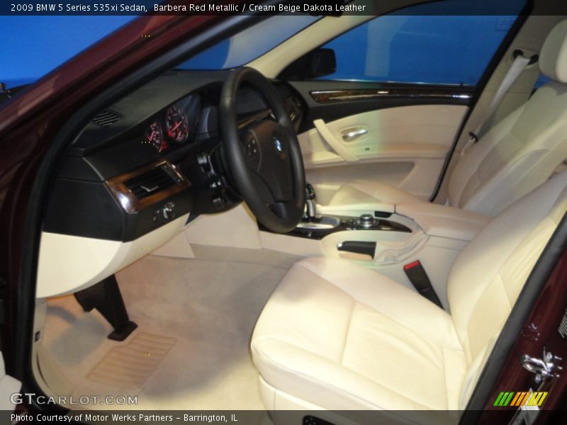 Barbera Red Metallic / Cream Beige Dakota Leather 2009 BMW 5 Series 535xi Sedan