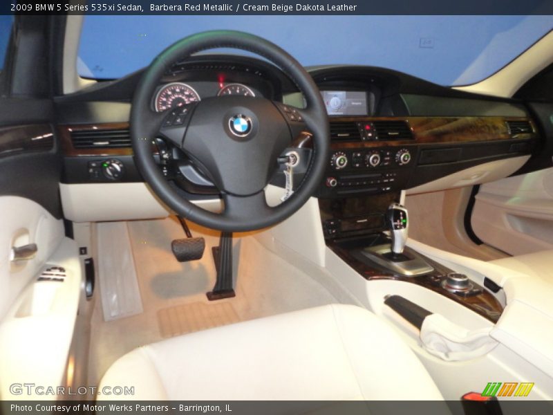 Barbera Red Metallic / Cream Beige Dakota Leather 2009 BMW 5 Series 535xi Sedan