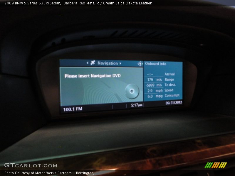 Barbera Red Metallic / Cream Beige Dakota Leather 2009 BMW 5 Series 535xi Sedan