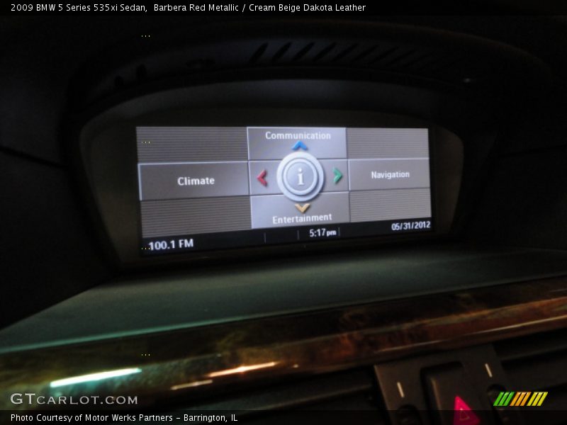 Barbera Red Metallic / Cream Beige Dakota Leather 2009 BMW 5 Series 535xi Sedan