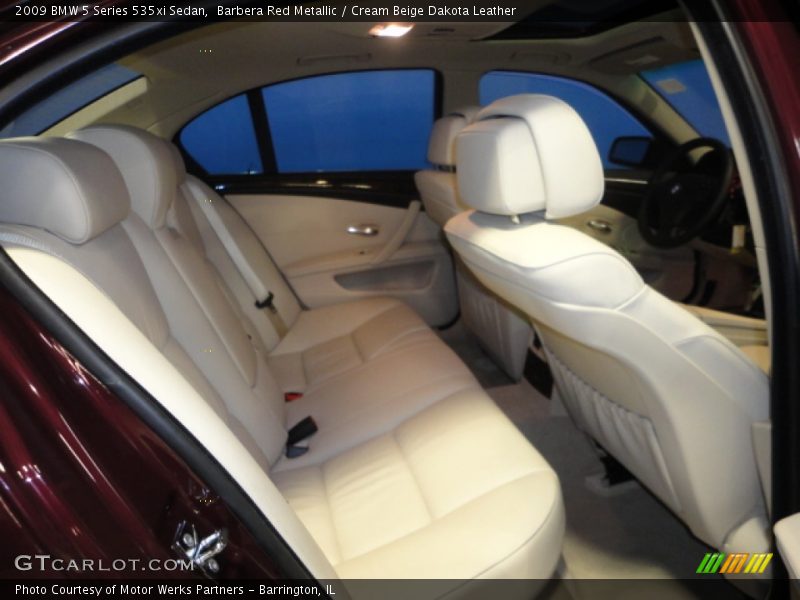 Barbera Red Metallic / Cream Beige Dakota Leather 2009 BMW 5 Series 535xi Sedan