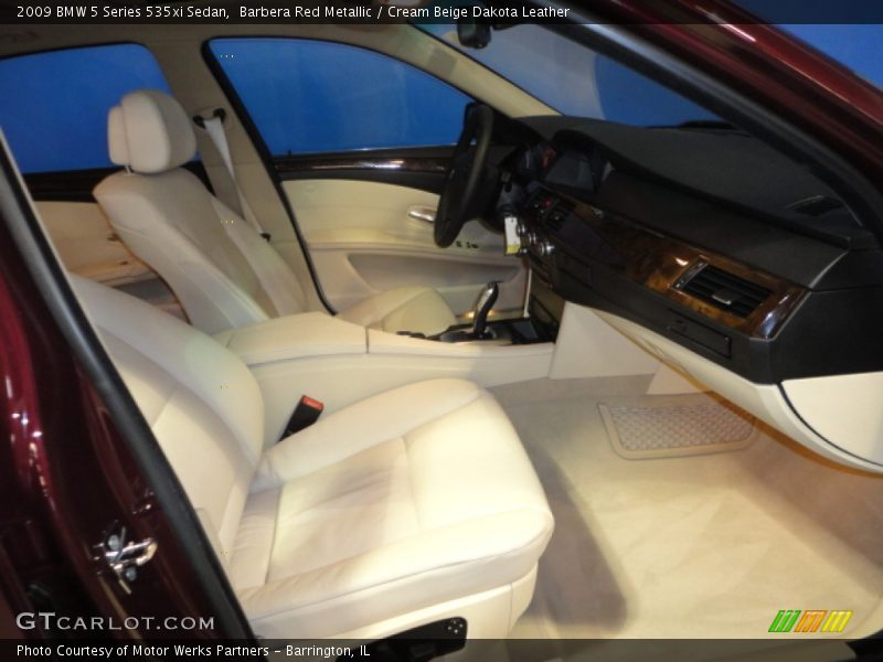 Barbera Red Metallic / Cream Beige Dakota Leather 2009 BMW 5 Series 535xi Sedan