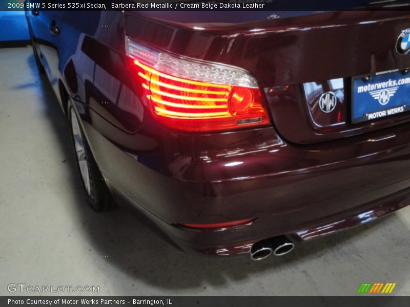 Barbera Red Metallic / Cream Beige Dakota Leather 2009 BMW 5 Series 535xi Sedan