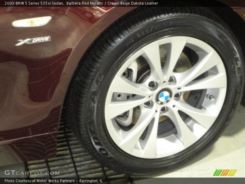 Barbera Red Metallic / Cream Beige Dakota Leather 2009 BMW 5 Series 535xi Sedan