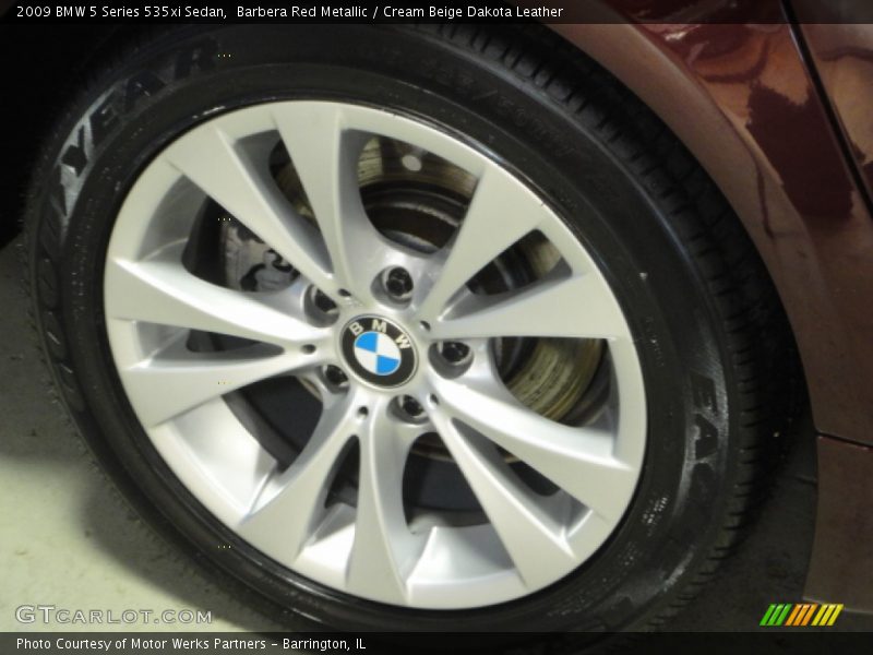 Barbera Red Metallic / Cream Beige Dakota Leather 2009 BMW 5 Series 535xi Sedan
