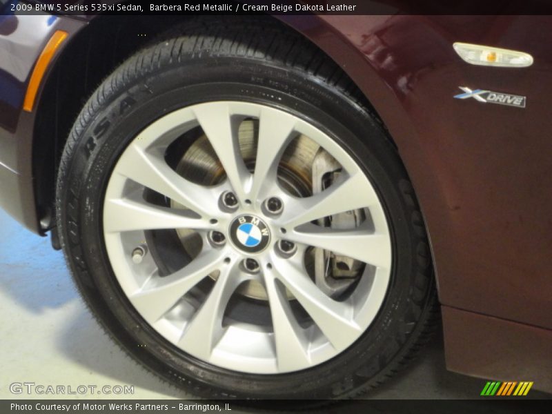 Barbera Red Metallic / Cream Beige Dakota Leather 2009 BMW 5 Series 535xi Sedan