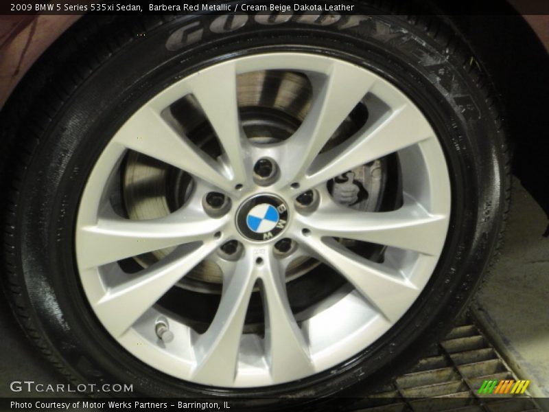 Barbera Red Metallic / Cream Beige Dakota Leather 2009 BMW 5 Series 535xi Sedan