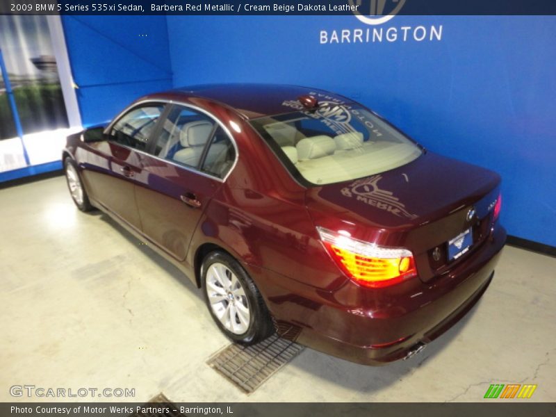 Barbera Red Metallic / Cream Beige Dakota Leather 2009 BMW 5 Series 535xi Sedan