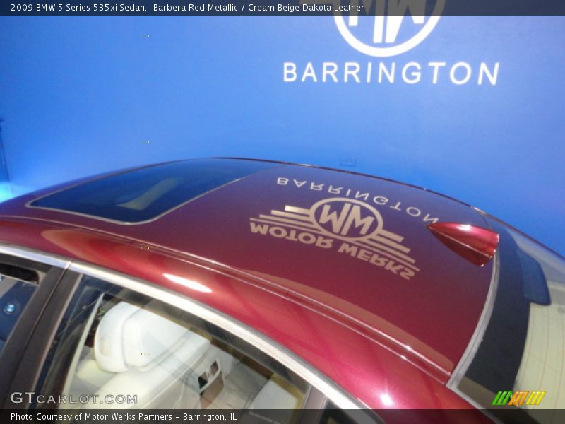 Barbera Red Metallic / Cream Beige Dakota Leather 2009 BMW 5 Series 535xi Sedan