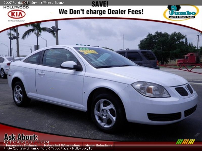 Summit White / Ebony 2007 Pontiac G5