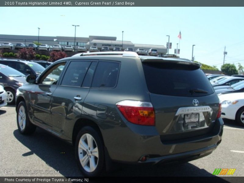 Cypress Green Pearl / Sand Beige 2010 Toyota Highlander Limited 4WD