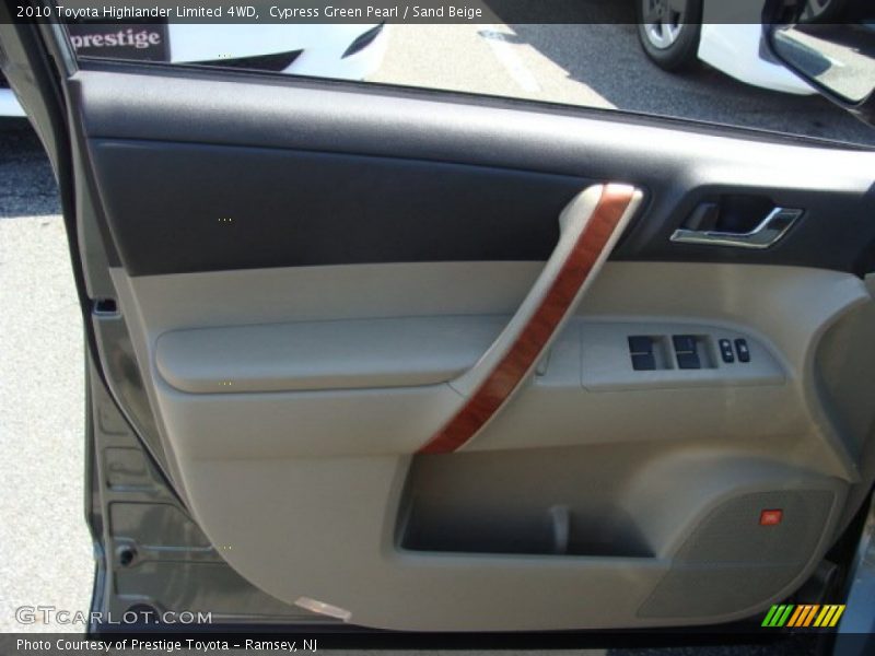 Cypress Green Pearl / Sand Beige 2010 Toyota Highlander Limited 4WD