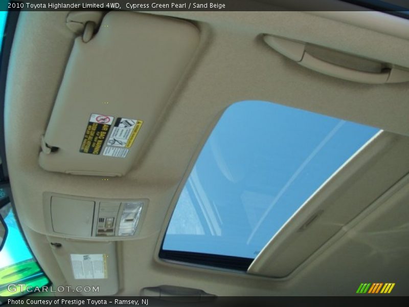 Cypress Green Pearl / Sand Beige 2010 Toyota Highlander Limited 4WD