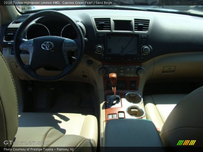 Cypress Green Pearl / Sand Beige 2010 Toyota Highlander Limited 4WD