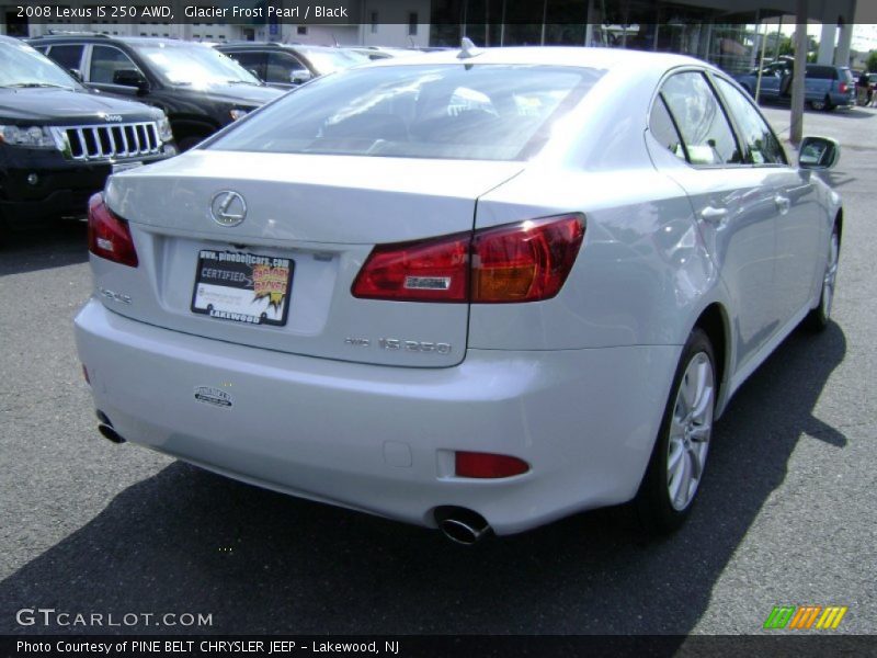 Glacier Frost Pearl / Black 2008 Lexus IS 250 AWD