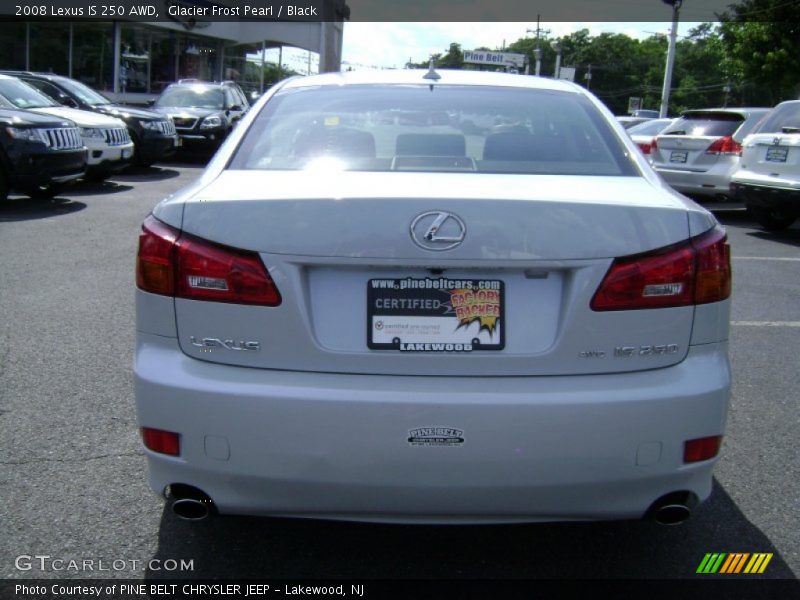 Glacier Frost Pearl / Black 2008 Lexus IS 250 AWD