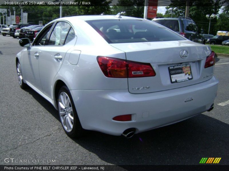 Glacier Frost Pearl / Black 2008 Lexus IS 250 AWD