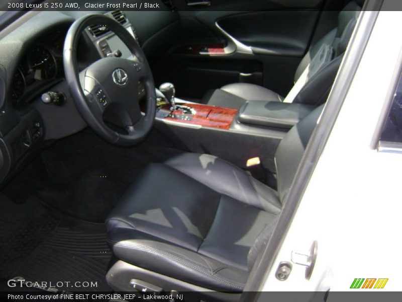 Glacier Frost Pearl / Black 2008 Lexus IS 250 AWD