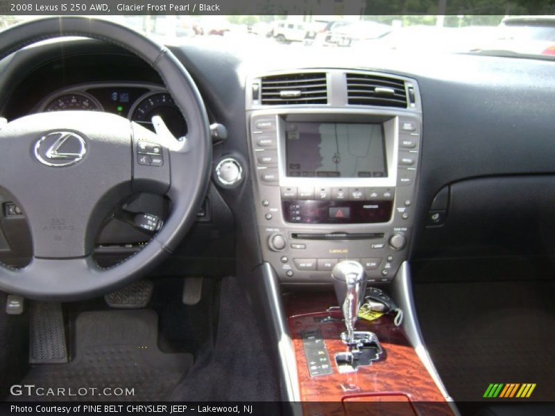 Glacier Frost Pearl / Black 2008 Lexus IS 250 AWD