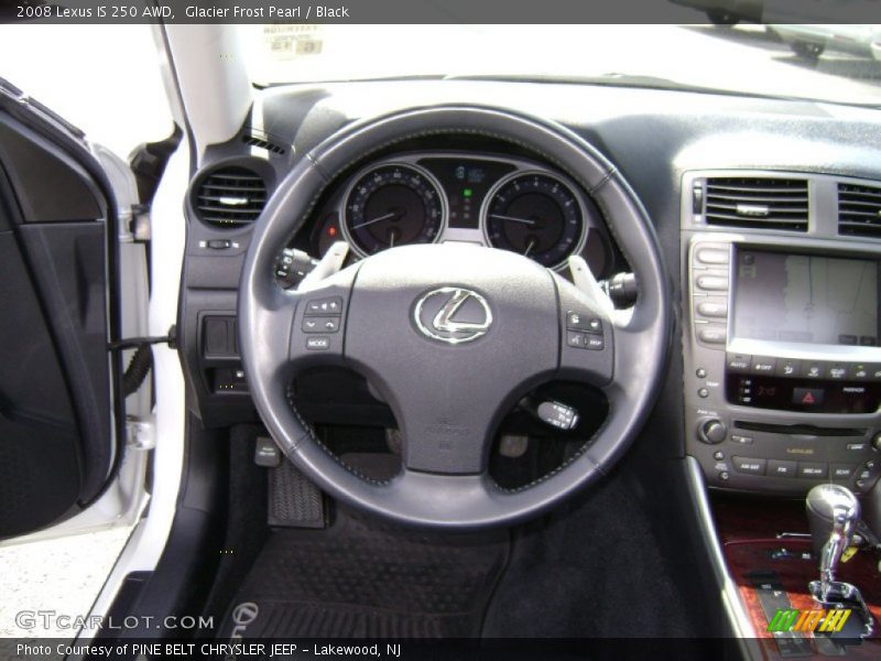 Glacier Frost Pearl / Black 2008 Lexus IS 250 AWD