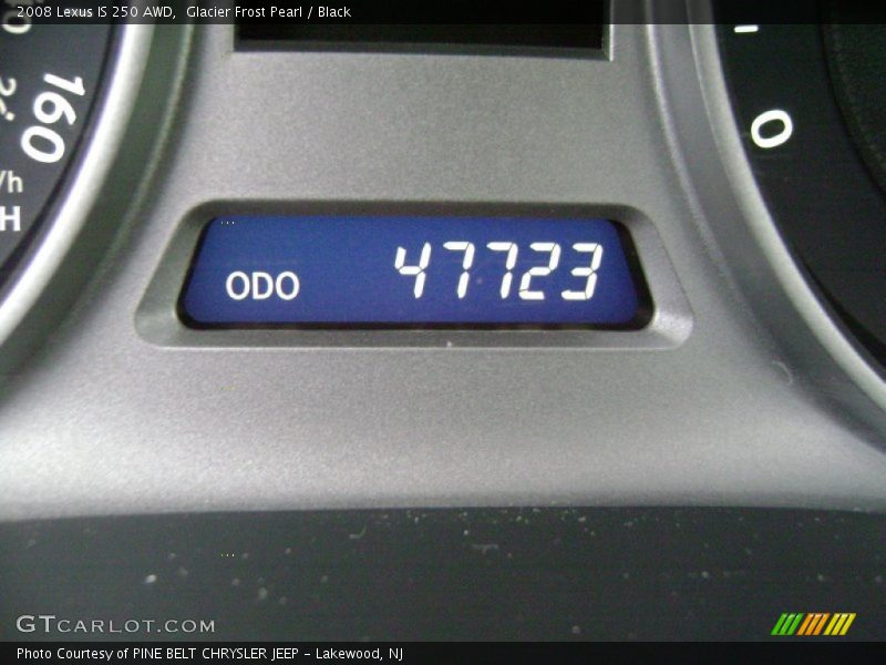 Glacier Frost Pearl / Black 2008 Lexus IS 250 AWD