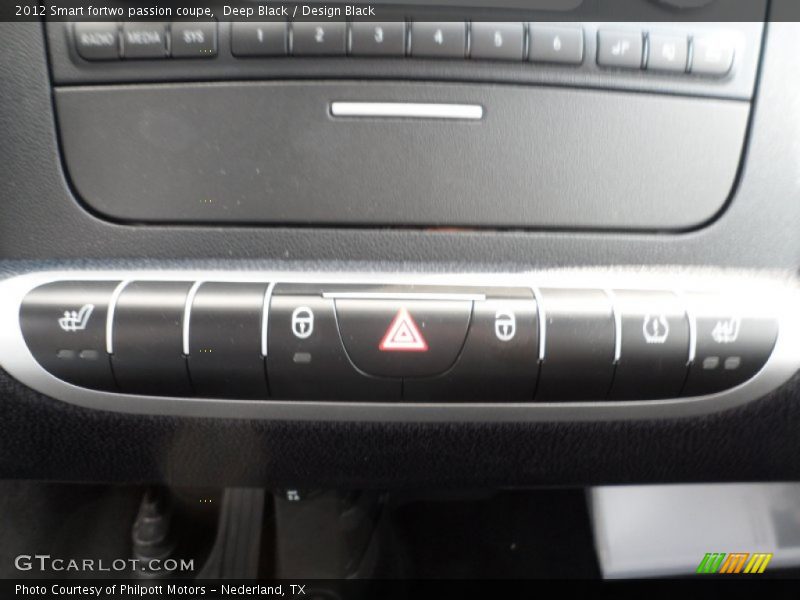 Controls of 2012 fortwo passion coupe