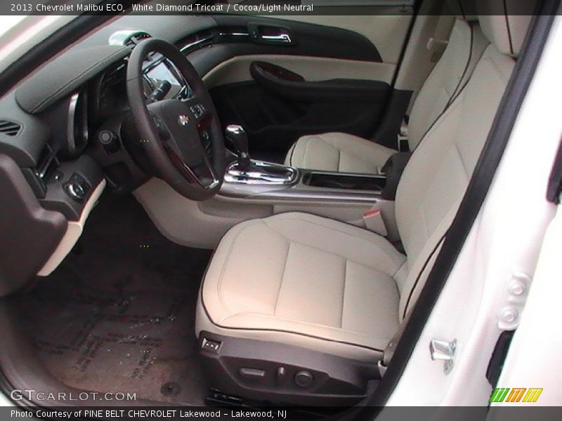White Diamond Tricoat / Cocoa/Light Neutral 2013 Chevrolet Malibu ECO