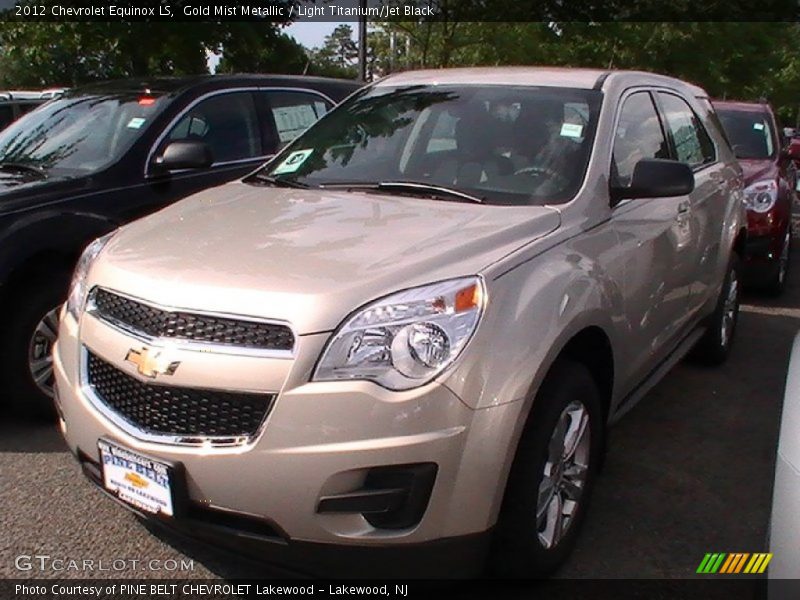 Gold Mist Metallic / Light Titanium/Jet Black 2012 Chevrolet Equinox LS