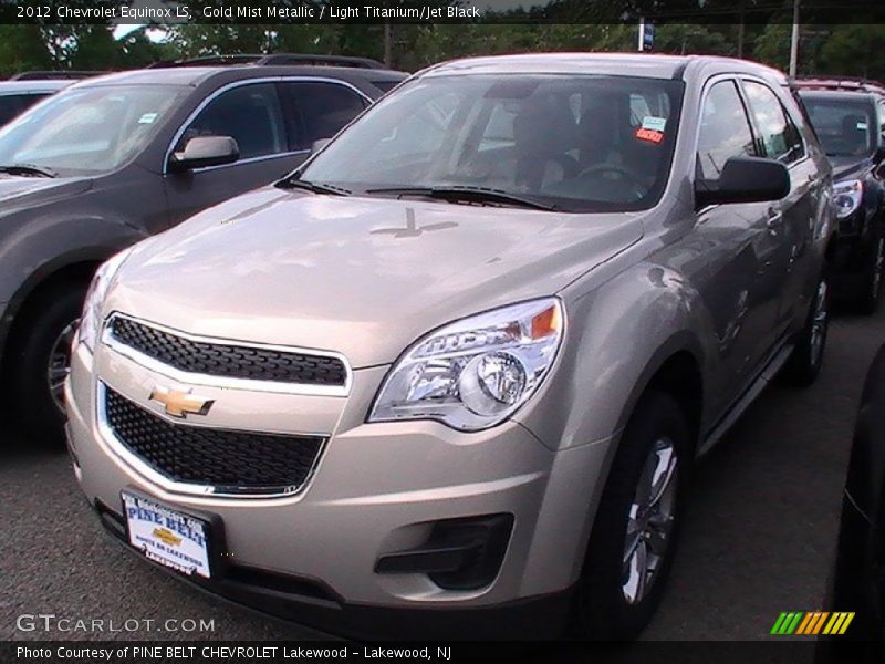Gold Mist Metallic / Light Titanium/Jet Black 2012 Chevrolet Equinox LS