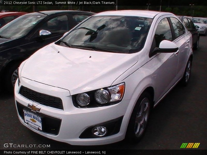 Summit White / Jet Black/Dark Titanium 2012 Chevrolet Sonic LTZ Sedan