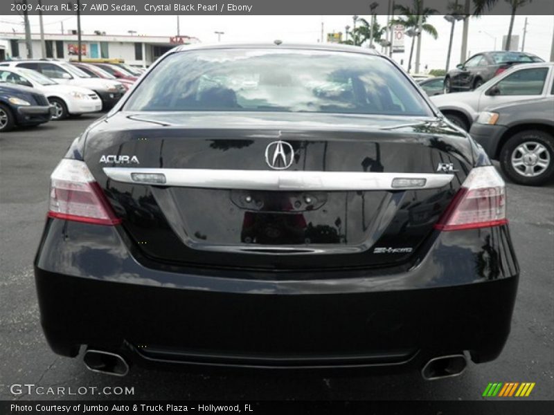 Crystal Black Pearl / Ebony 2009 Acura RL 3.7 AWD Sedan