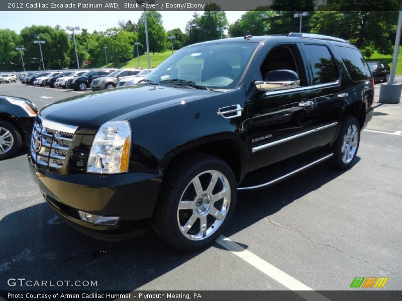 Black Raven / Ebony/Ebony 2012 Cadillac Escalade Platinum AWD