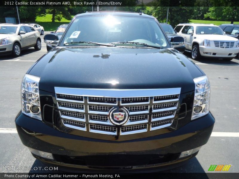 Black Raven / Ebony/Ebony 2012 Cadillac Escalade Platinum AWD