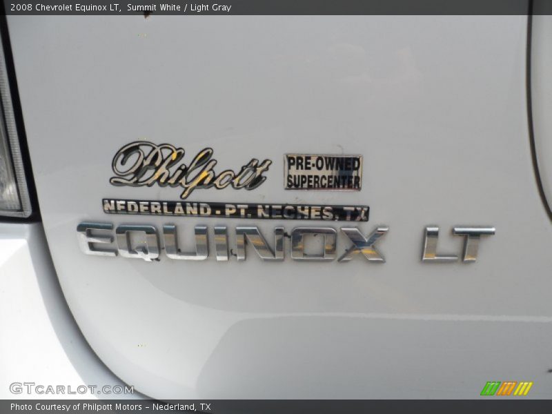 Summit White / Light Gray 2008 Chevrolet Equinox LT