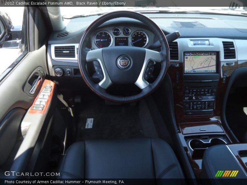 Black Raven / Ebony/Ebony 2012 Cadillac Escalade Platinum AWD