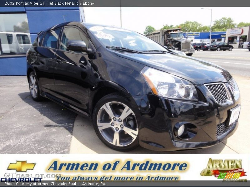 Jet Black Metallic / Ebony 2009 Pontiac Vibe GT